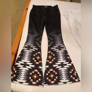Ranch Dressn’ Super flare Aztec jeans